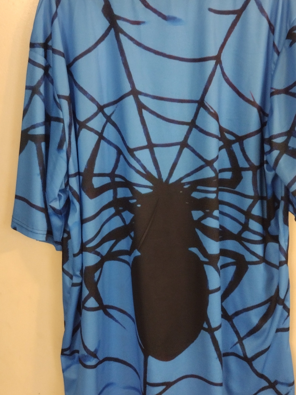 Blue Spider Web Graphic Shirt